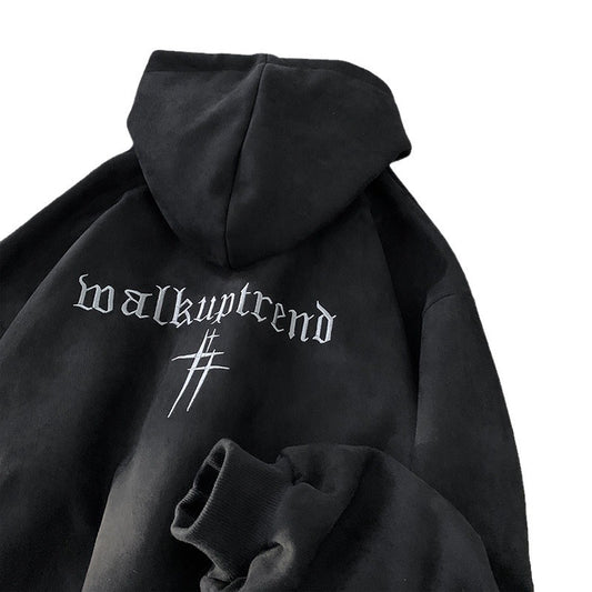 American Retro Suede Hoodie