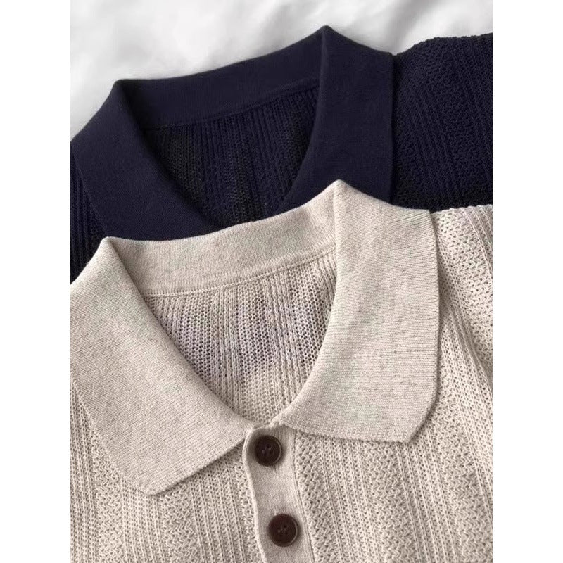 Textured Knit Polo