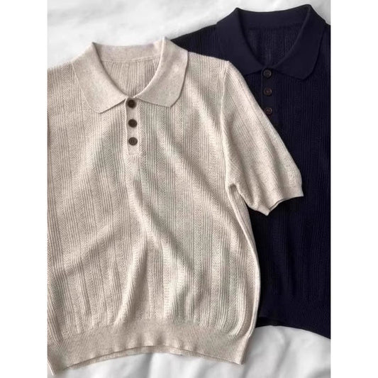 Textured Knit Polo