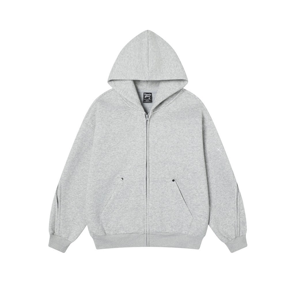 Splicing Zipper Hoodie