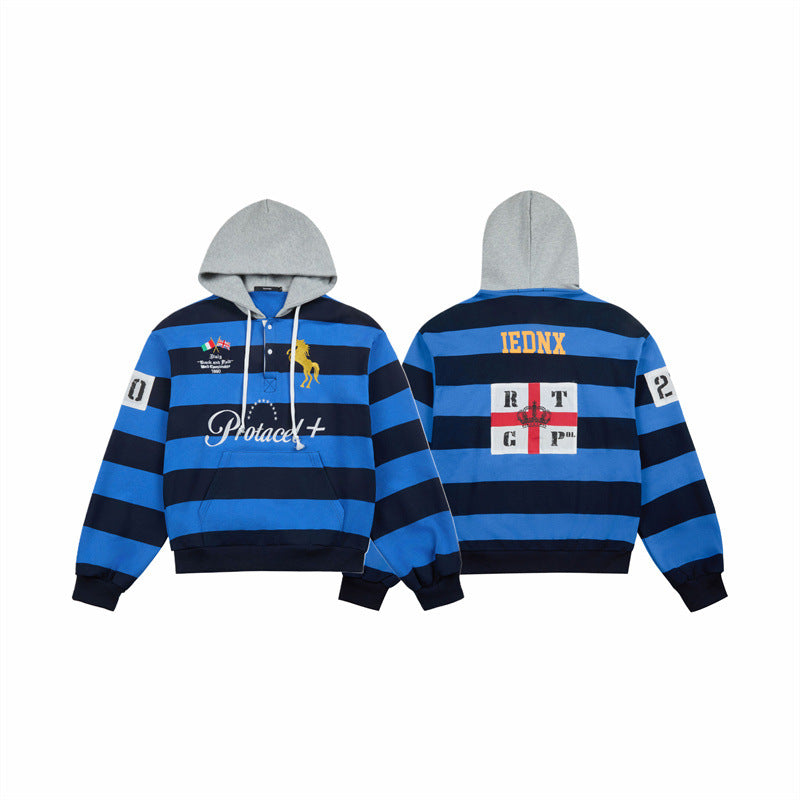 Urban Stripe Relaxed Hoodie