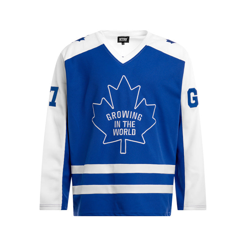 Embroidered Color Block Jersey