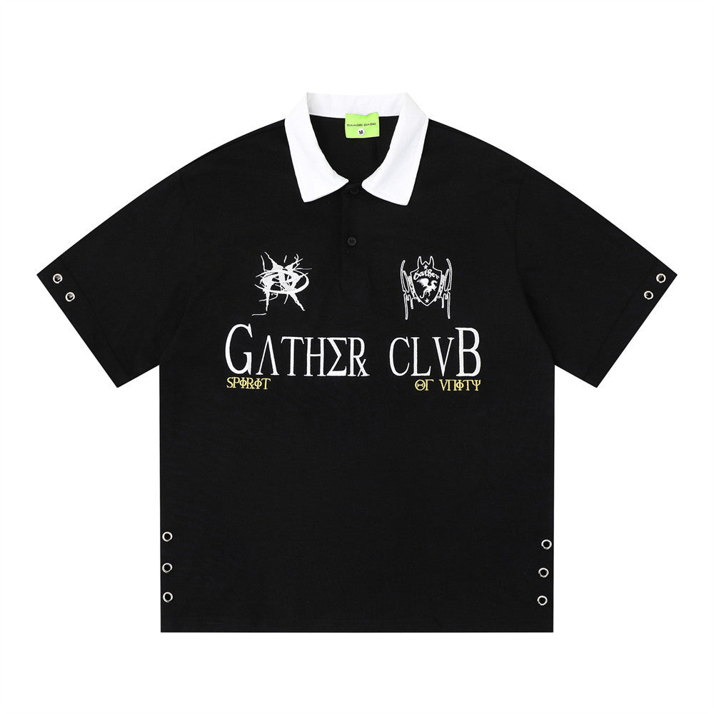 Embroidered Graphic Polo