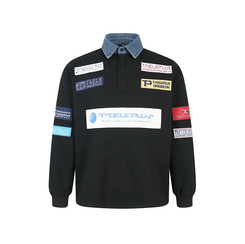 Denim Collar Rugby Shirt