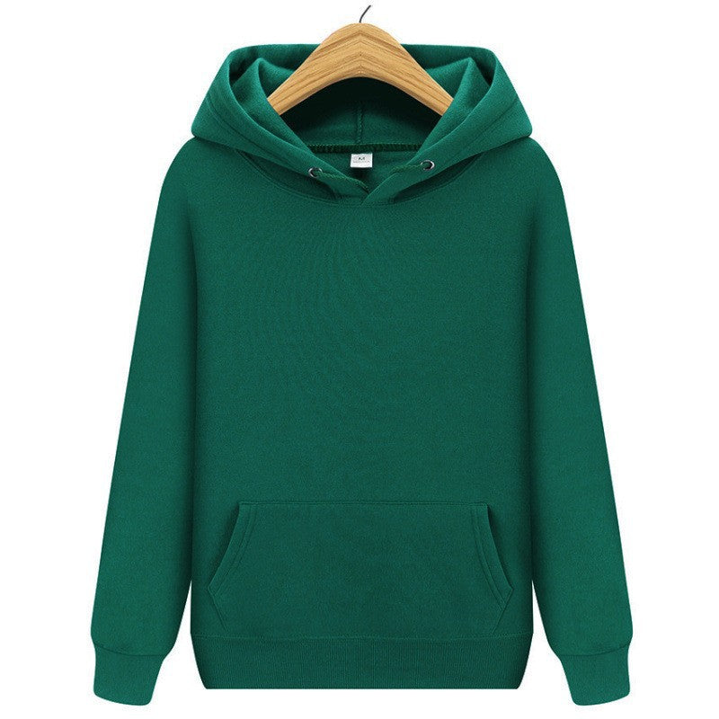 Plain Casual Athletic Pullover Hoodie