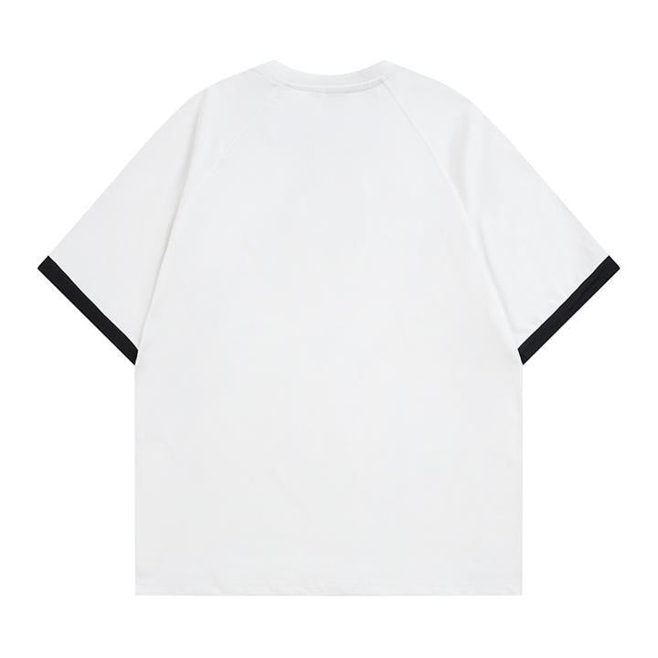 Contrast V Neck Tee