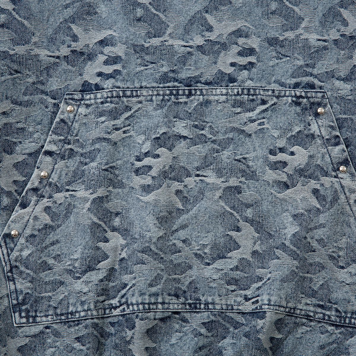 Washed Camouflage Style Hoodie